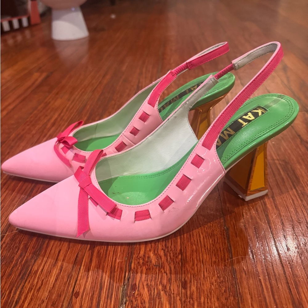Kat Maconie Pink Slingback Heels